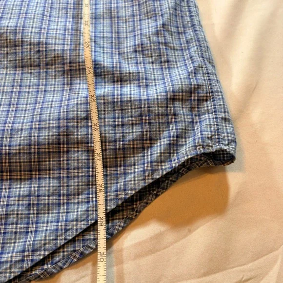Polo Ralph Lauren Mens S Blue Plaid Short Sleeve Button Down Classic Fit Shirt - Picture 8 of 9
